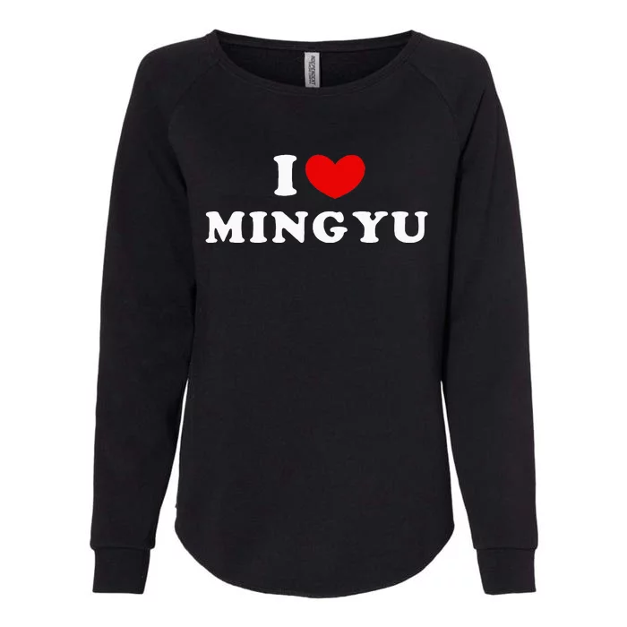 I Love Mingyu I Heart Mingyu Womens California Wash Sweatshirt