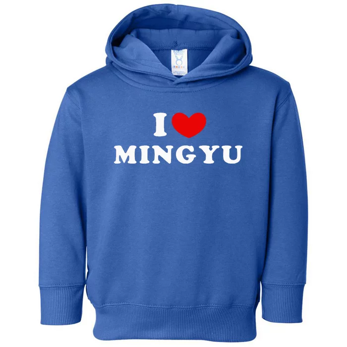 I Love Mingyu I Heart Mingyu Toddler Hoodie