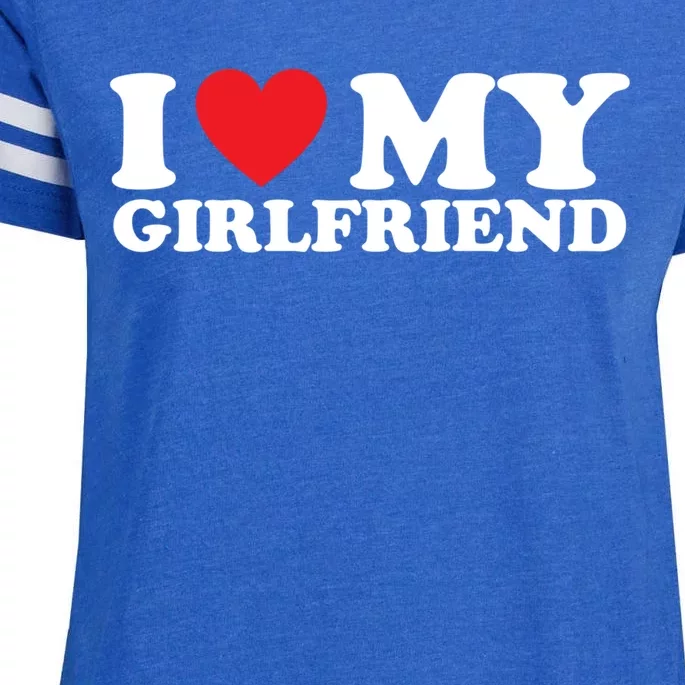 I Love My Girlfriend I Heart My Girlfriend Gift Enza Ladies Jersey Football T-Shirt