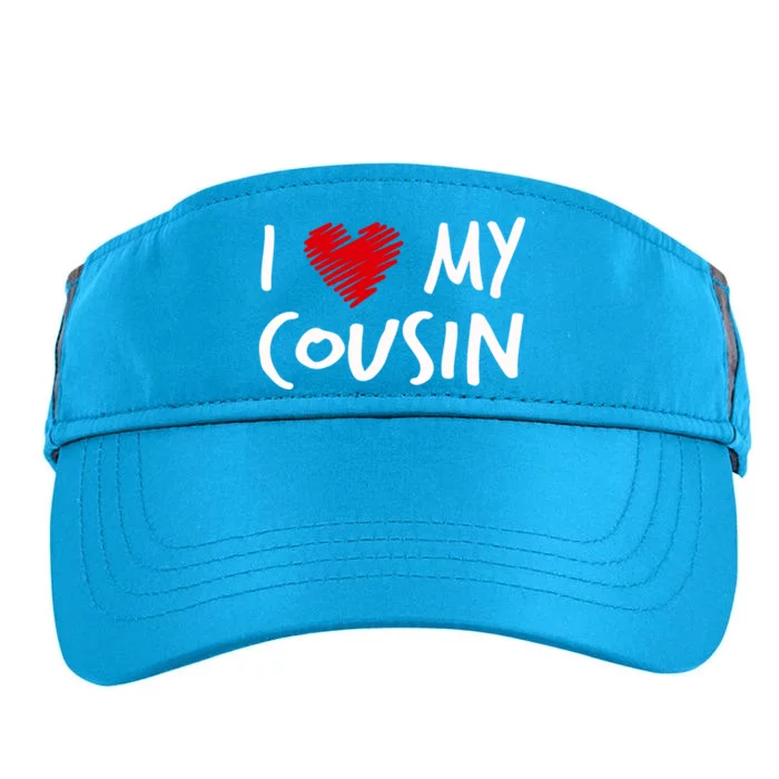 I Love My Cousin Valentines Outfit Matching Family Gift Adult Drive Performance Visor