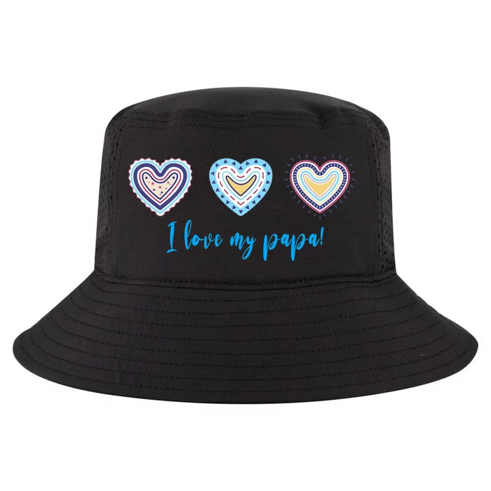 I Love My Papa Modern Boho Style Cool Comfort Performance Bucket Hat