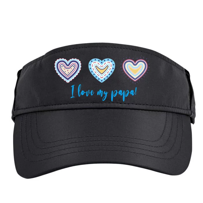 I Love My Papa Modern Boho Style Adult Drive Performance Visor