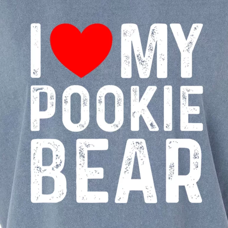 I Love My Pookie Bear ValentineS Day Garment-Dyed Women's Muscle Tee