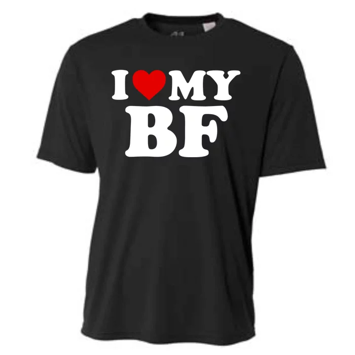 I Love My Bf Friend Meaningful Gift Red Heart Gift Cooling Performance Crew T-Shirt