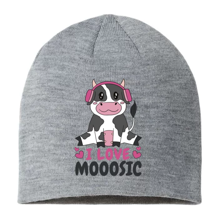 I Love Music Cow 8 1/2in Sustainable Knit Beanie