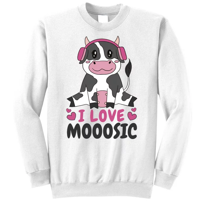 I Love Music Cow Sweatshirt