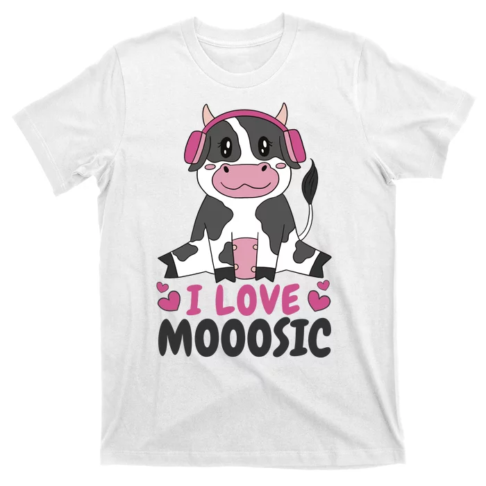 I Love Music Cow T-Shirt