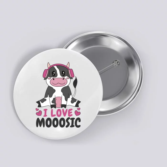 I Love Music Cow Button