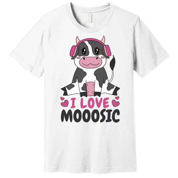 I Love Music Cow Premium T-Shirt