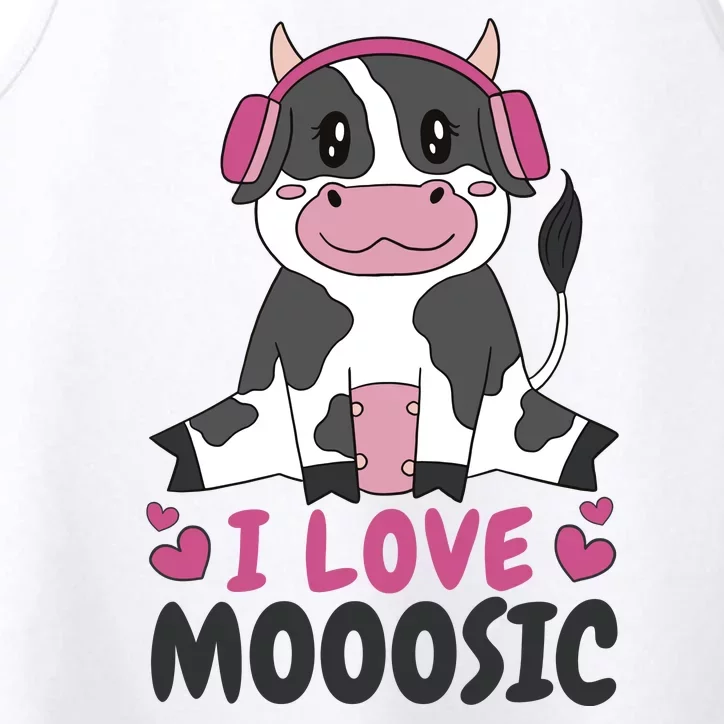 I Love Music Cow Performance Tank