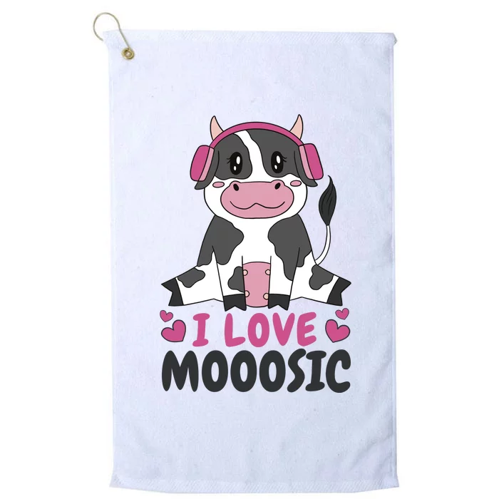 I Love Music Cow Platinum Collection Golf Towel