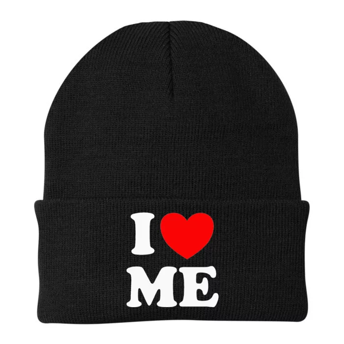 I Love Me I Red Heart Me I Love Me Myself And I Funny Knit Cap Winter Beanie