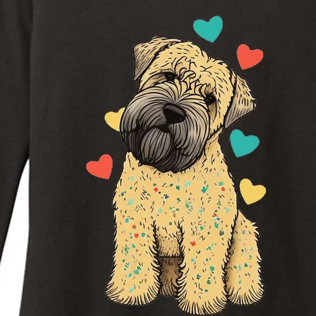 I Love My Soft Coated Wheaten Terrier Dog Valentines Heart Womens CVC Long Sleeve Shirt