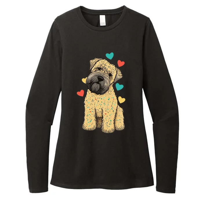 I Love My Soft Coated Wheaten Terrier Dog Valentines Heart Womens CVC Long Sleeve Shirt