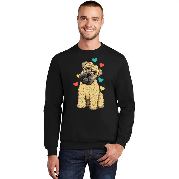 I Love My Soft Coated Wheaten Terrier Dog Valentines Heart Tall Sweatshirt