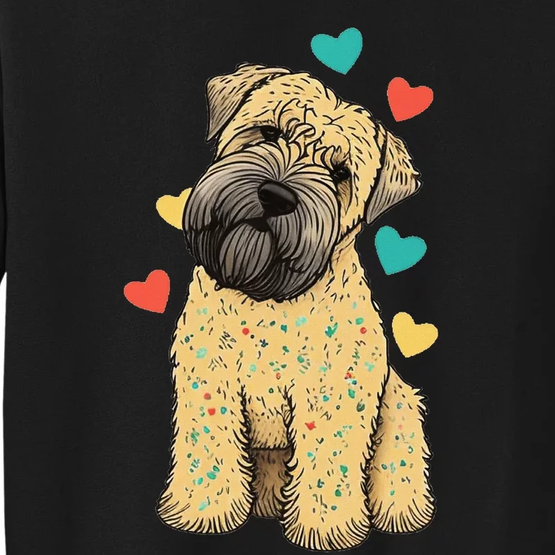 I Love My Soft Coated Wheaten Terrier Dog Valentines Heart Tall Sweatshirt