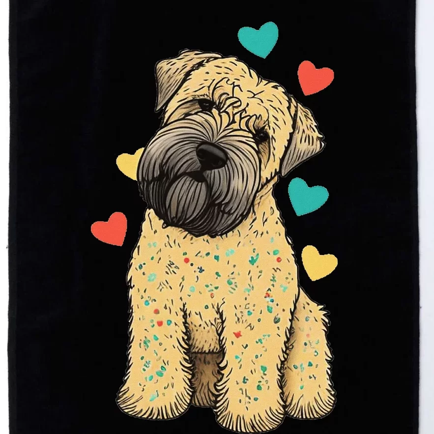 I Love My Soft Coated Wheaten Terrier Dog Valentines Heart Platinum Collection Golf Towel