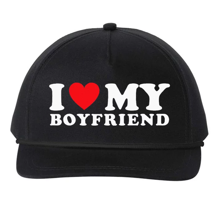 I Love My Boyfriend I Heart My Boyfriend BF Snapback Five-Panel Rope Hat