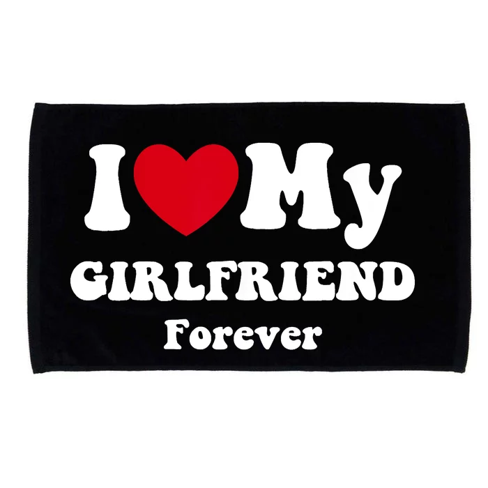 I Love My Girlfriend Microfiber Hand Towel