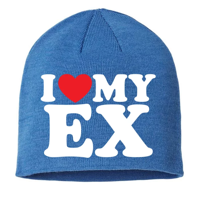 I Love My Ex Gift 8 1/2in Sustainable Knit Beanie