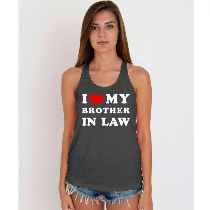 I Love My Brother In Law Women's Knotted Racerback Tank