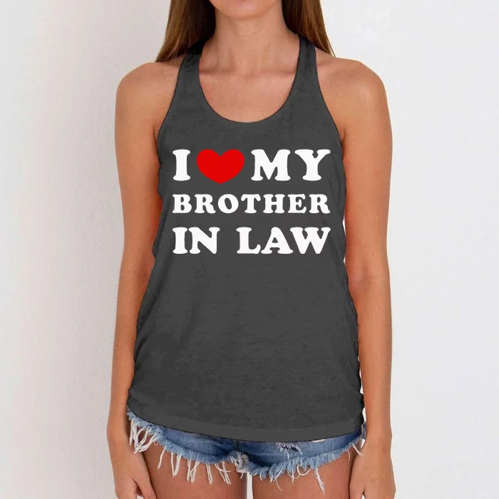 I Love My Brother In Law Women's Knotted Racerback Tank