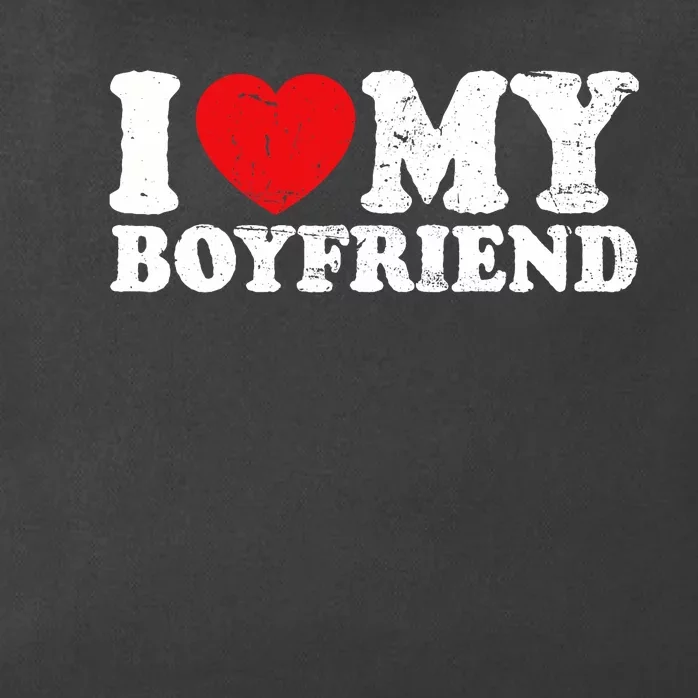 I Love My Boyfriend I Heart My Boyfriend Bf Zip Tote Bag