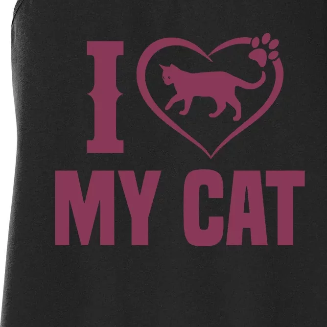 I Love My Cat Women's Racerback Tank