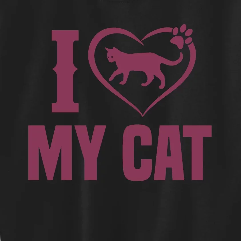 I Love My Cat Kids Sweatshirt