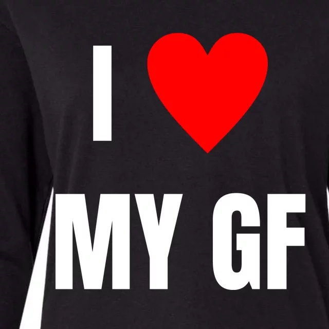 I Love My GF Girlfriend Heart Womens Cotton Relaxed Long Sleeve T-Shirt