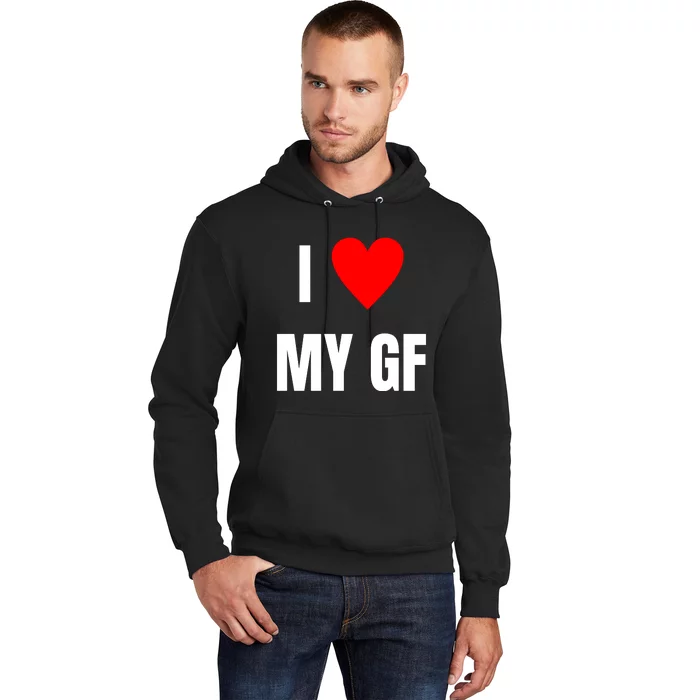 I Love My GF Girlfriend Heart Hoodie