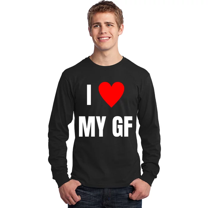 I Love My GF Girlfriend Heart Long Sleeve Shirt