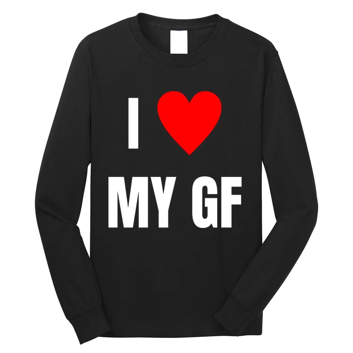 I Love My GF Girlfriend Heart Long Sleeve Shirt