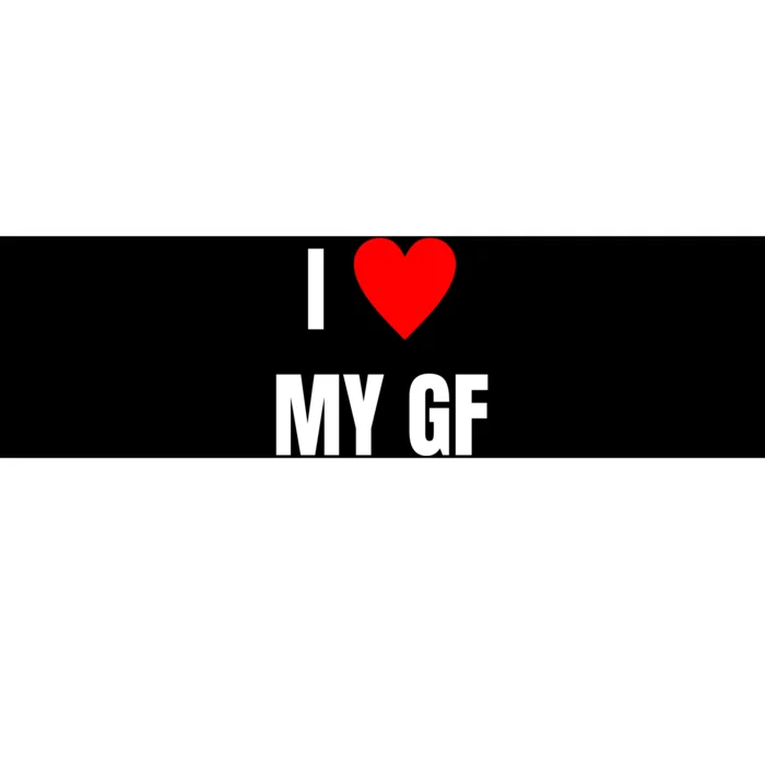 I Love My GF Girlfriend Heart Bumper Sticker