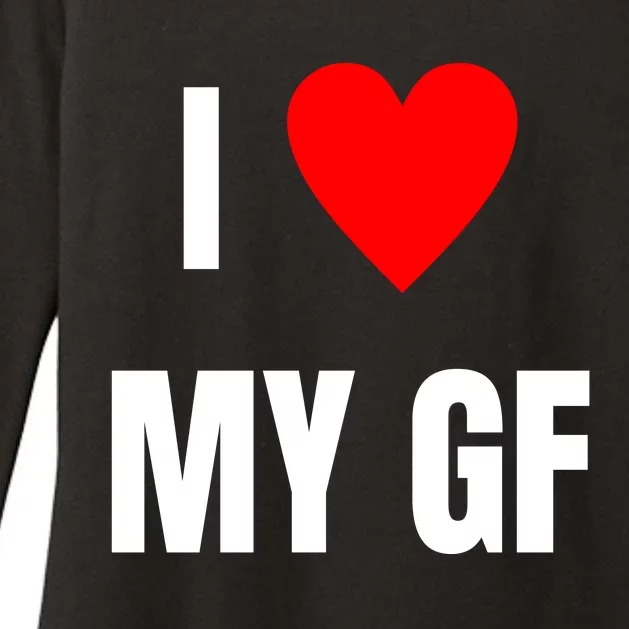 I Love My GF Girlfriend Heart Womens CVC Long Sleeve Shirt