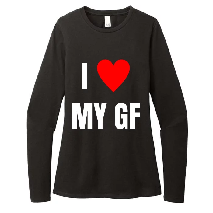 I Love My GF Girlfriend Heart Womens CVC Long Sleeve Shirt