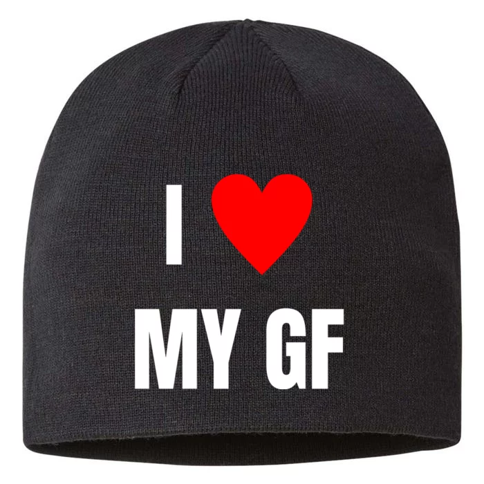 I Love My GF Girlfriend Heart 8 1/2in Sustainable Knit Beanie