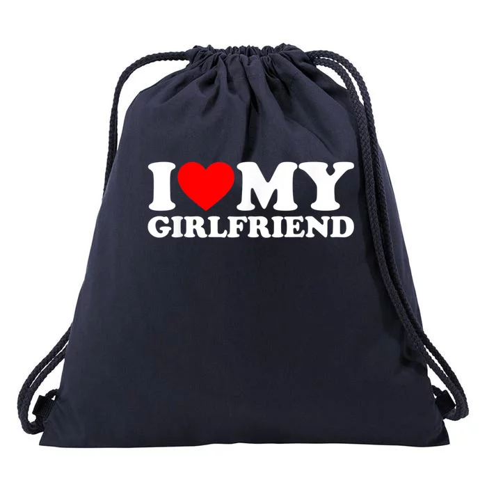 I Love My Girlfriend I Heart My Girlfriend GF Drawstring Bag