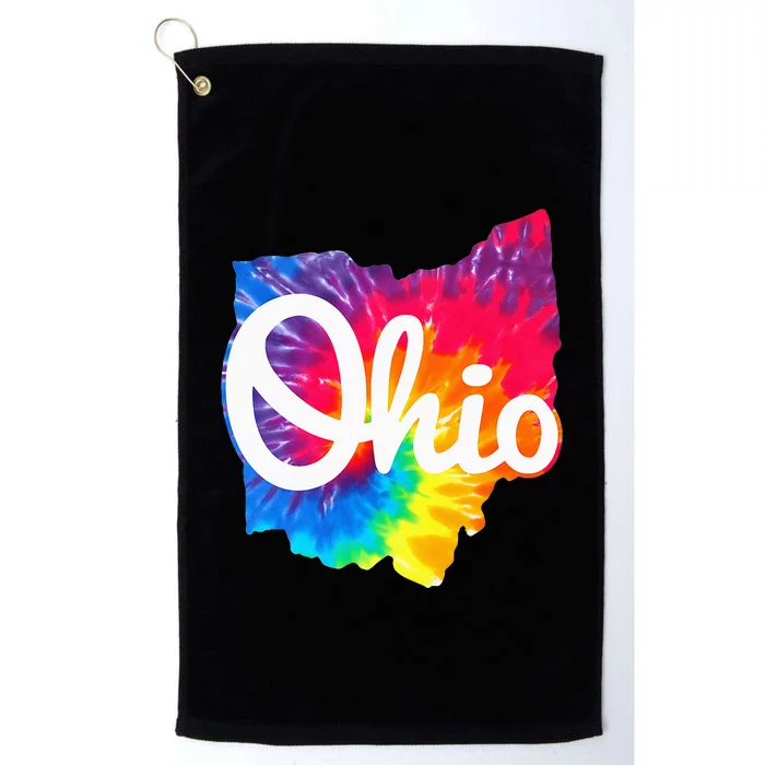 I Love My Ohio Home Script Ohio Platinum Collection Golf Towel