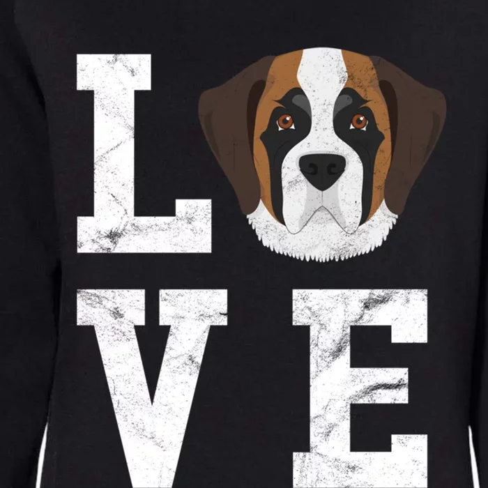 I Love My Dog Gift Saint Bernard Dog Lover Cute Gift Womens California Wash Sweatshirt