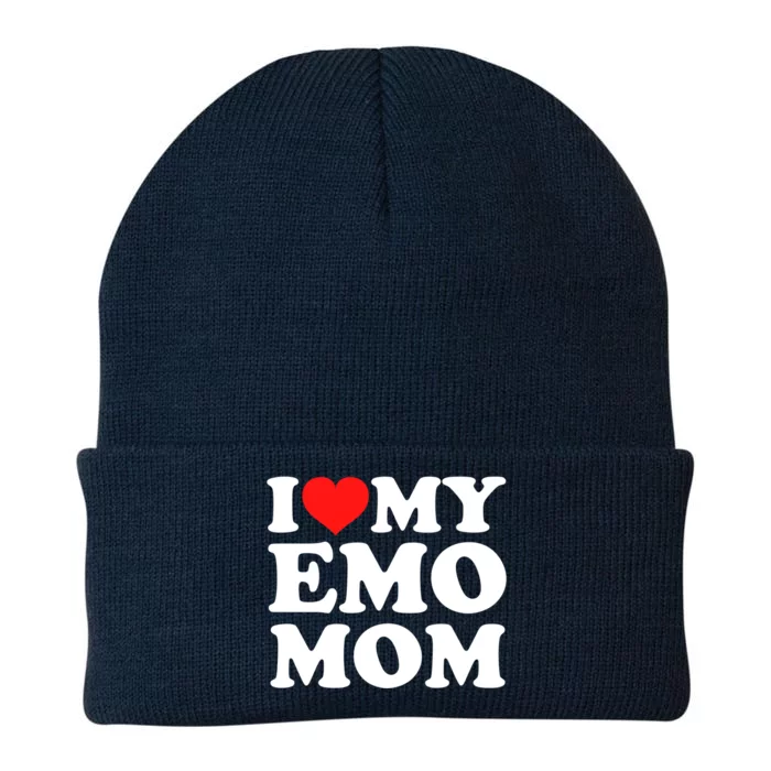 I Love My Emo Mom Cool Gift Knit Cap Winter Beanie