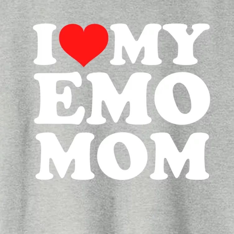 I Love My Emo Mom Cool Gift Women's Crop Top Tee