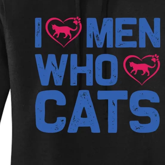 I Love Man Who Love Cats Women's Pullover Hoodie