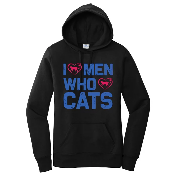 I Love Man Who Love Cats Women's Pullover Hoodie