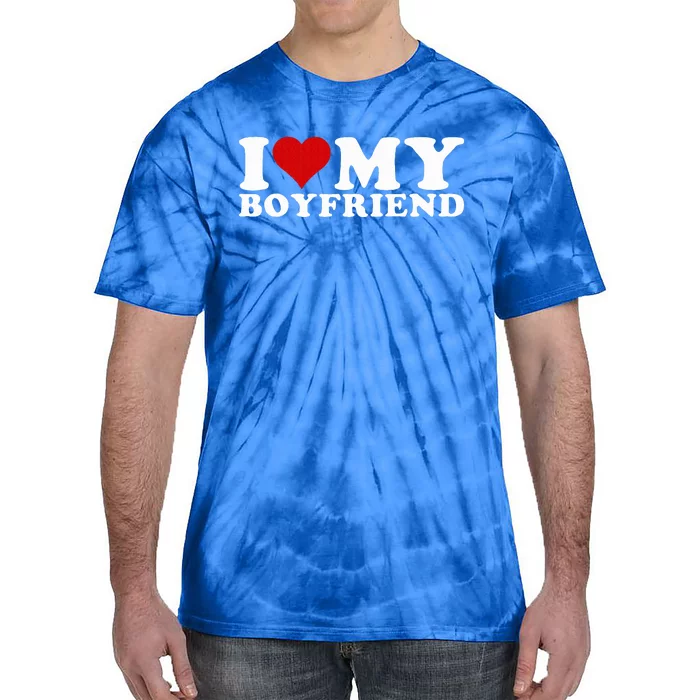 I Love My Boyfriend Bf I Heart My Boyfriend BF Tie-Dye T-Shirt