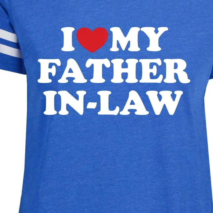 I Love My Father In Law Enza Ladies Jersey Football T-Shirt