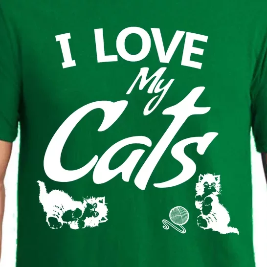 I Love My Cats Kittens Kitty Pajama Set