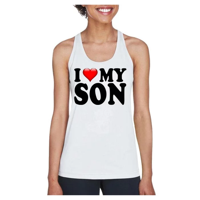 I Love My Son Women's Racerback Tank