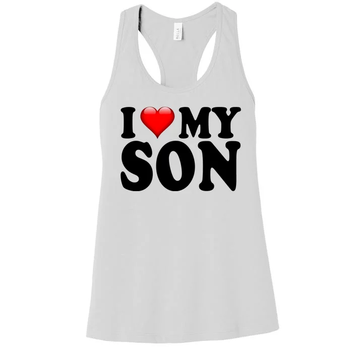 I Love My Son Women's Racerback Tank