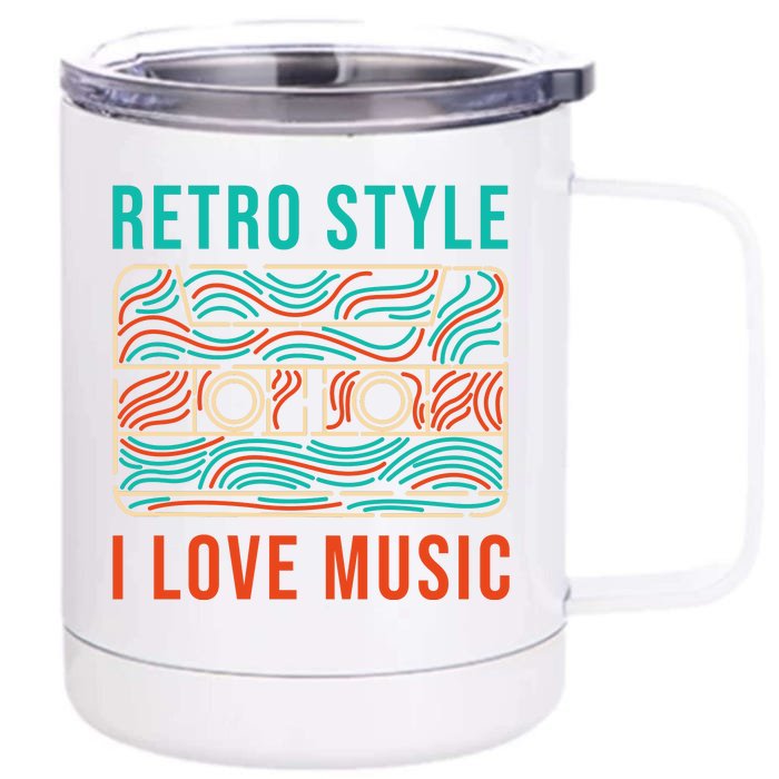 I Love Music Front & Back 12oz Stainless Steel Tumbler Cup